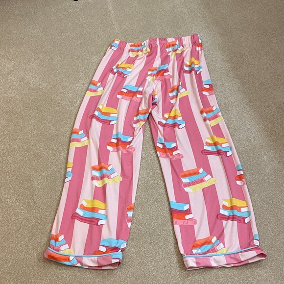 Women’s Colorful Button-Up PJ’s with Bows - Picture 4 of 7